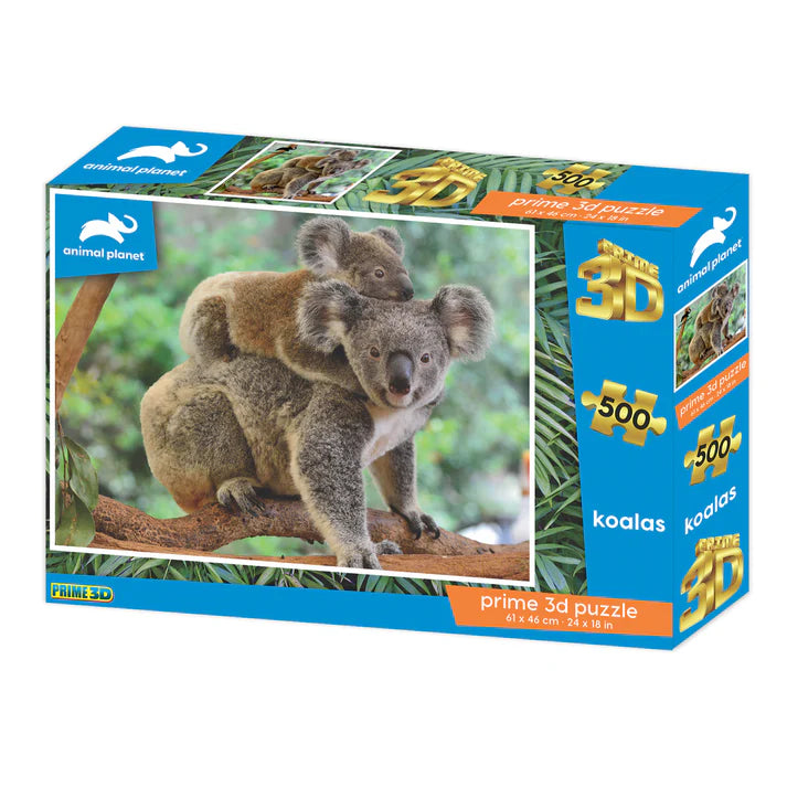 Prime 3D Animal Planet Koalas 500 pc Puzzle