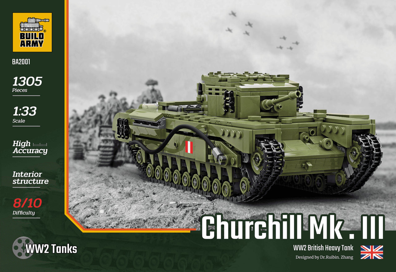 Build Army Churchill Mk.3 Heavy Tank 1305 pieces