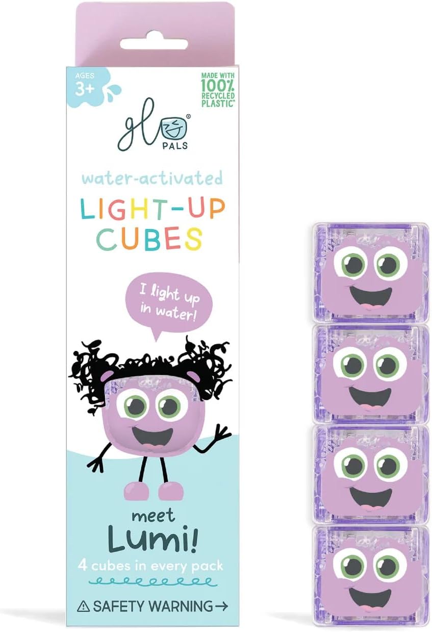 Glo Pals Light up Sensory Cubes - 4 Pack Purple -