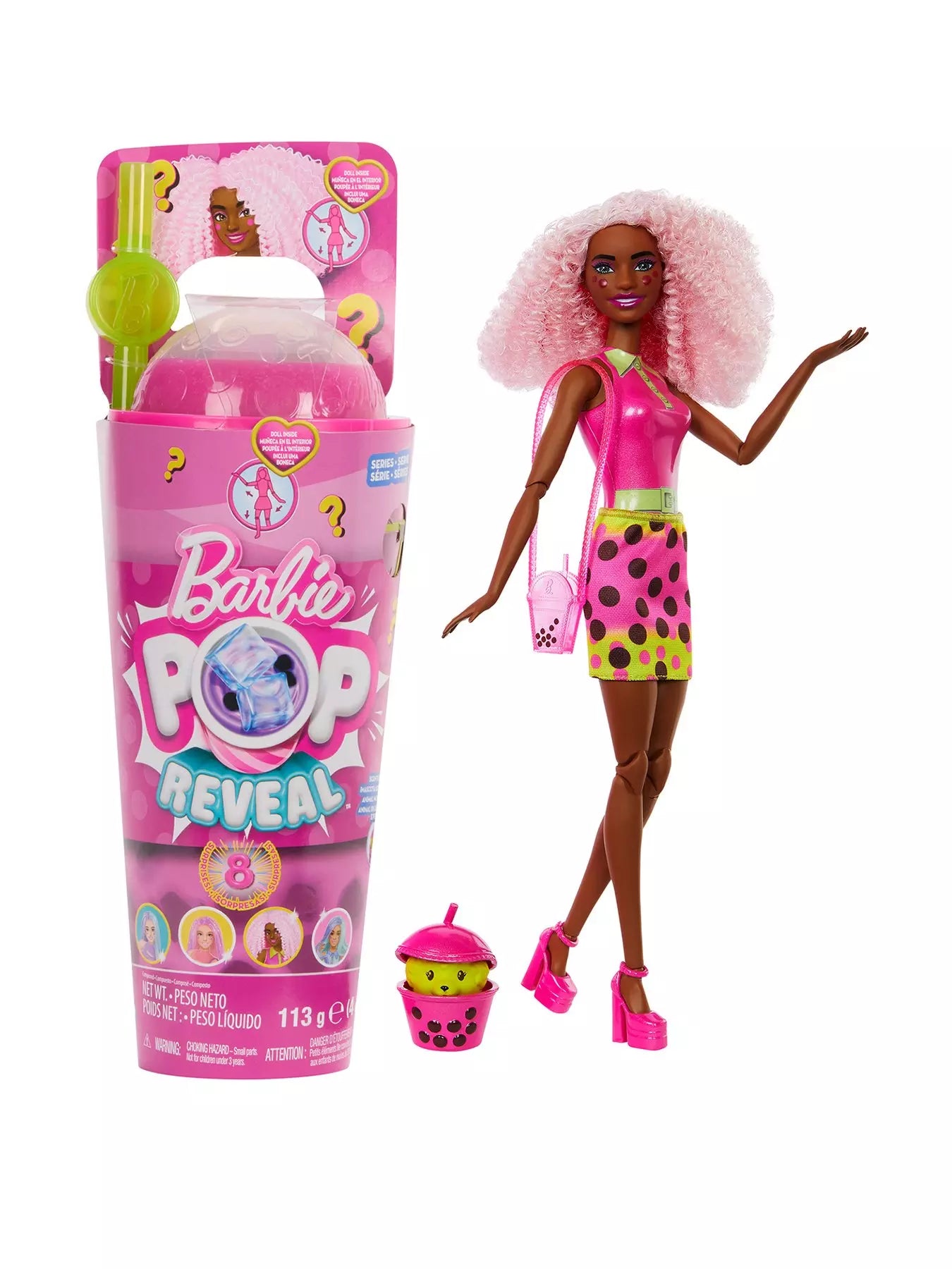 Barbie Pop Reveal Bubble Tea Series Doll Pink