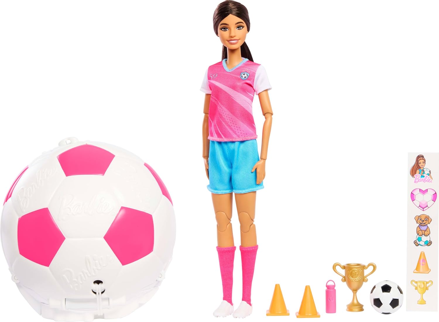 Barbie Team Roll and Reveal Soccer Player Doll