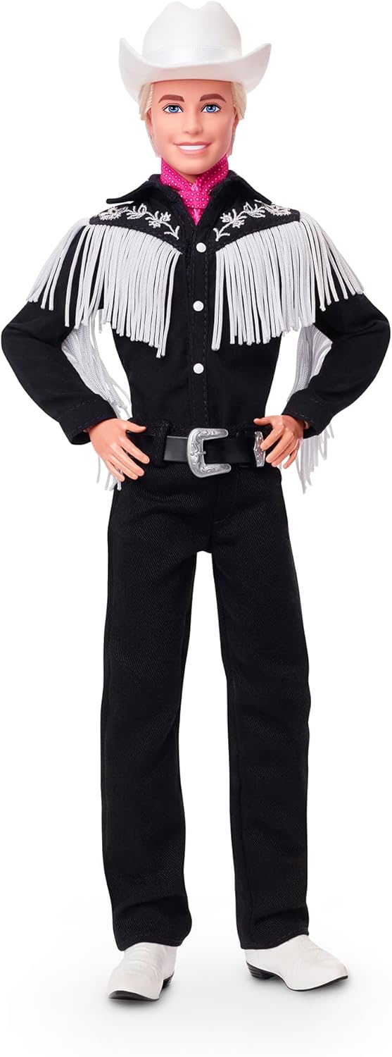 Barbie THE MOVIE, Ken Doll wearing Black and White Western Outfit