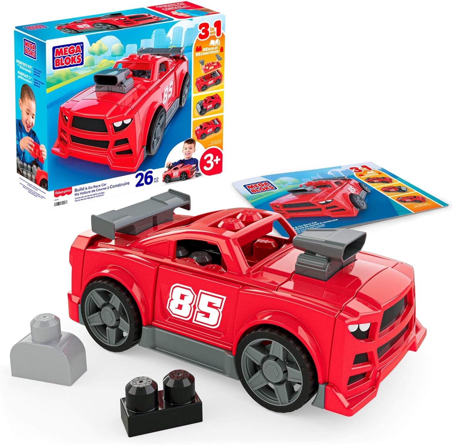 Mega Bloks Build & Go Race Car
