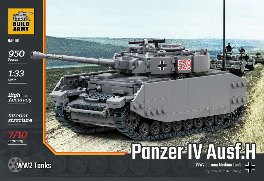 Build Army Panzer IV Ausf Medium Tank 950 pieces
