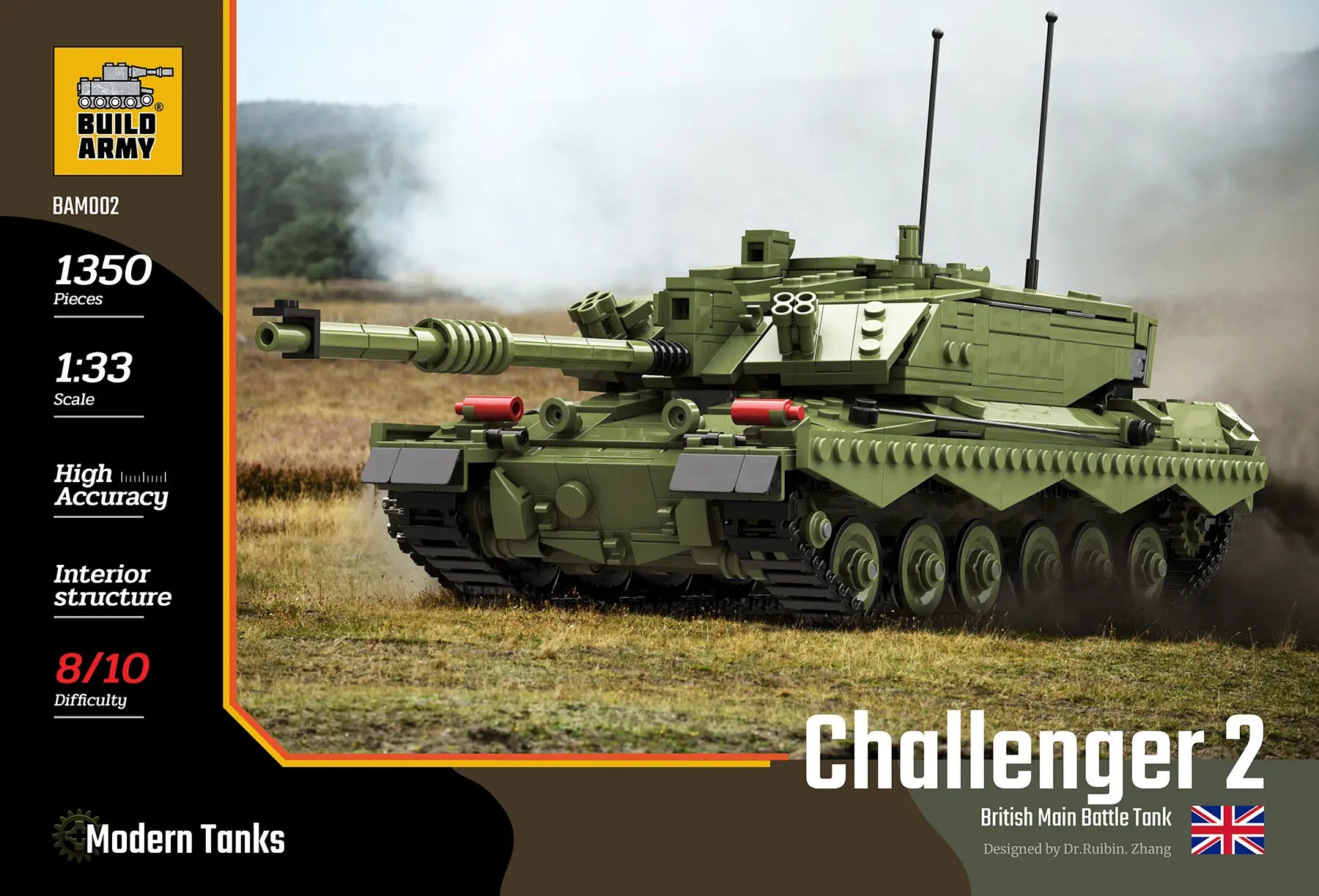 Build Army Challenger 2 Tank 1350 pieces