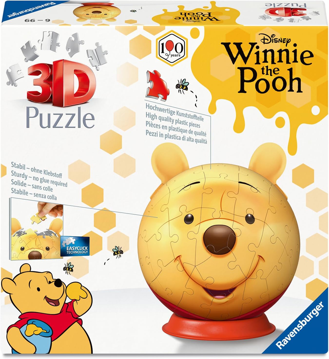 Winnie Pooh with Ears 72 Piece 3D Puzzle