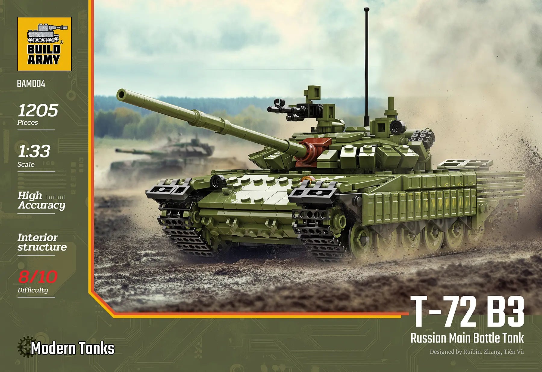 Build Army T-72 B3 Main Battle Tank 1205 pieces