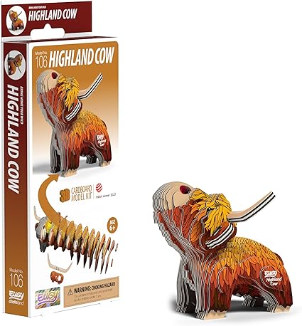 EUGY Highland Cow 3D Puzzle