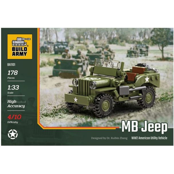 Build Army MB Jeep 178 pieces