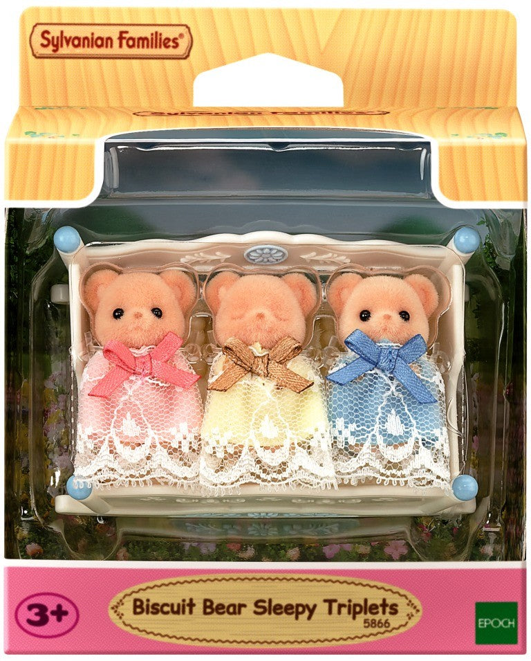 Sylvanian Biscuit bear Sleepy Triplets