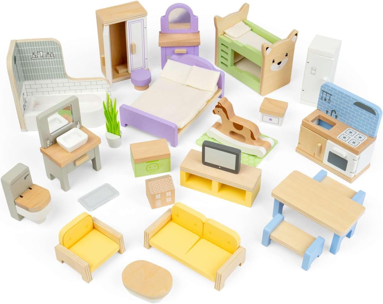 Wooden Play Dolls Hous Furniture