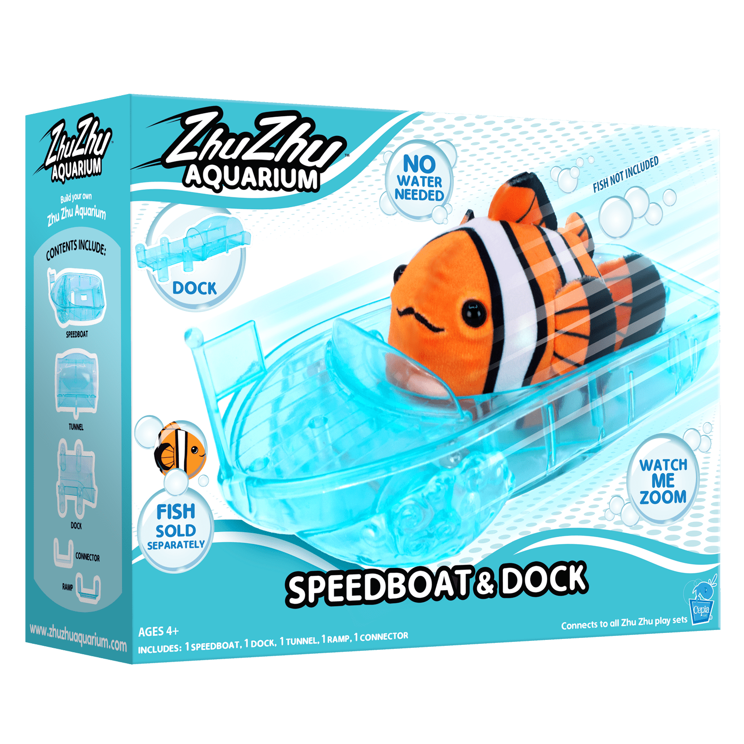 Zhu Zhu Aquarium - Speedboat and Dock Playset