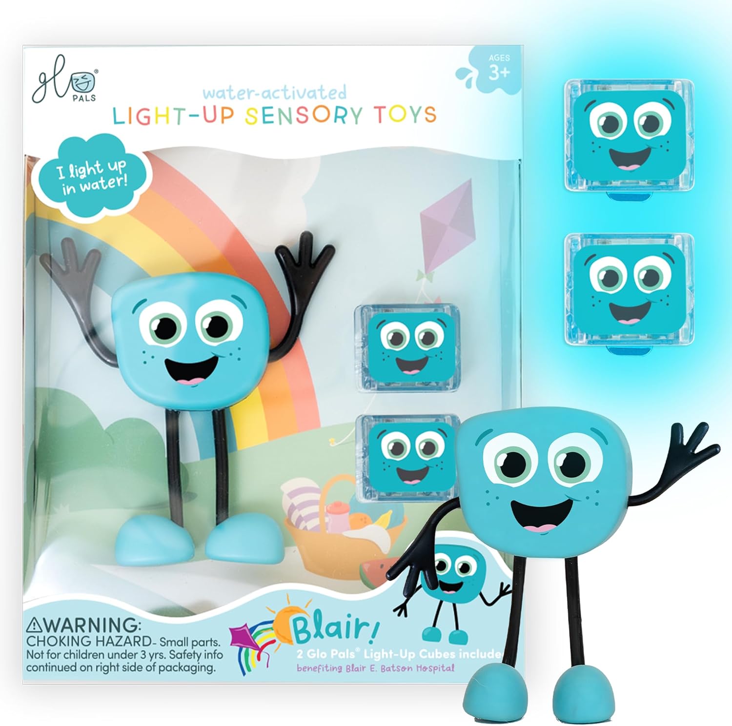 Glo Pals Light Up Sensory Toy Character Pack Blue