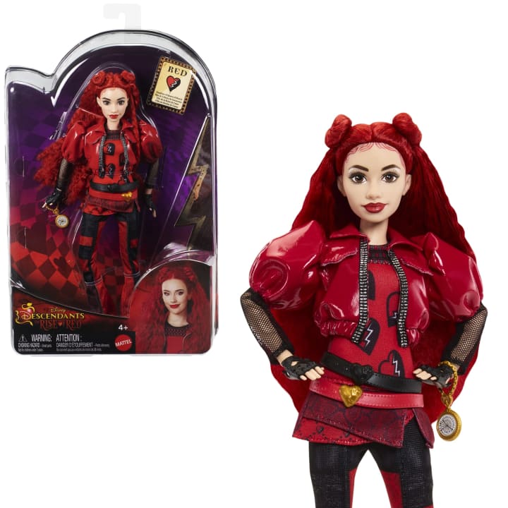 Disney Descendants 4: The Rise Of Red Fashion Doll & Accessory, Red, Daughter Of Queen Of Hearts
