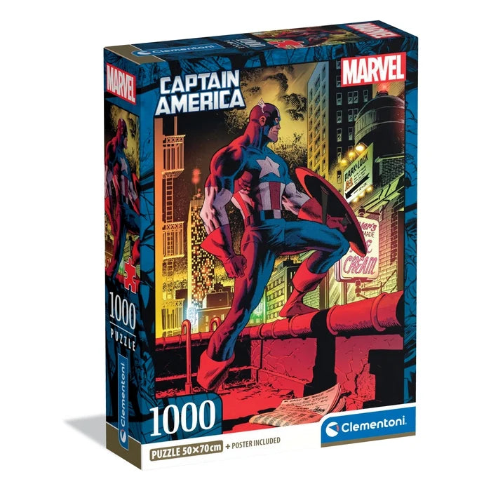 Clementoni Marvel Capt America 1000 Piece Jigsaw