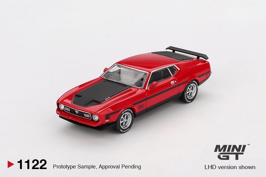 Mini GT Ford Mustang Mach1 1971 Race Red 1:64 Scale