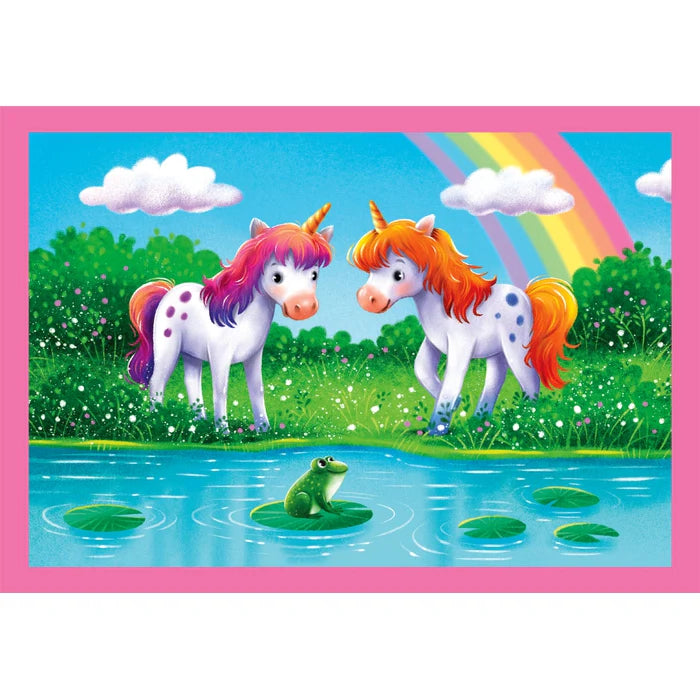 Clementoni A Day With Unicorns 4 in 1 Puzzle