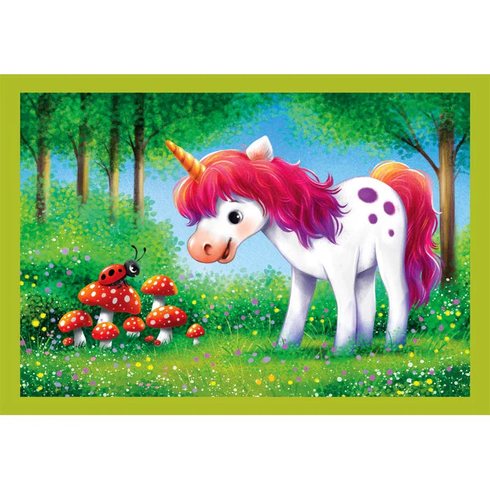 Clementoni A Day With Unicorns 4 in 1 Puzzle
