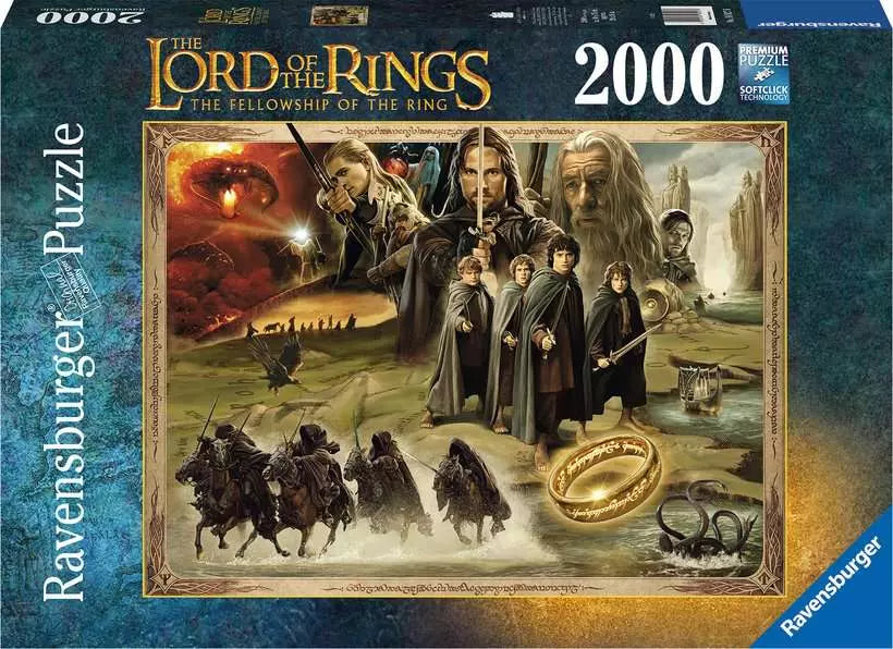Lord of the Rings Fellowship of the Ring 2000 Piece Jigsaw Puzzle