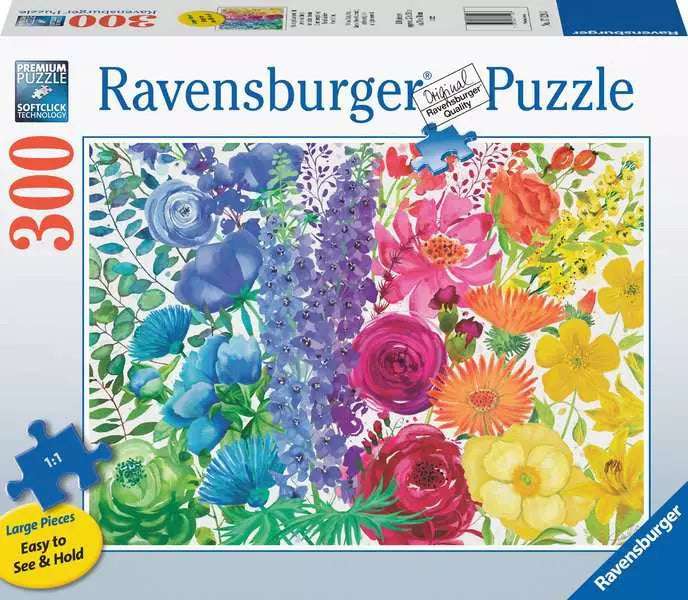 Floral Rinbow 300 Piece Jigsaw Puzzle