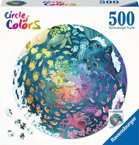 Tropical 500 Piece Round Jigsaw Puzzle