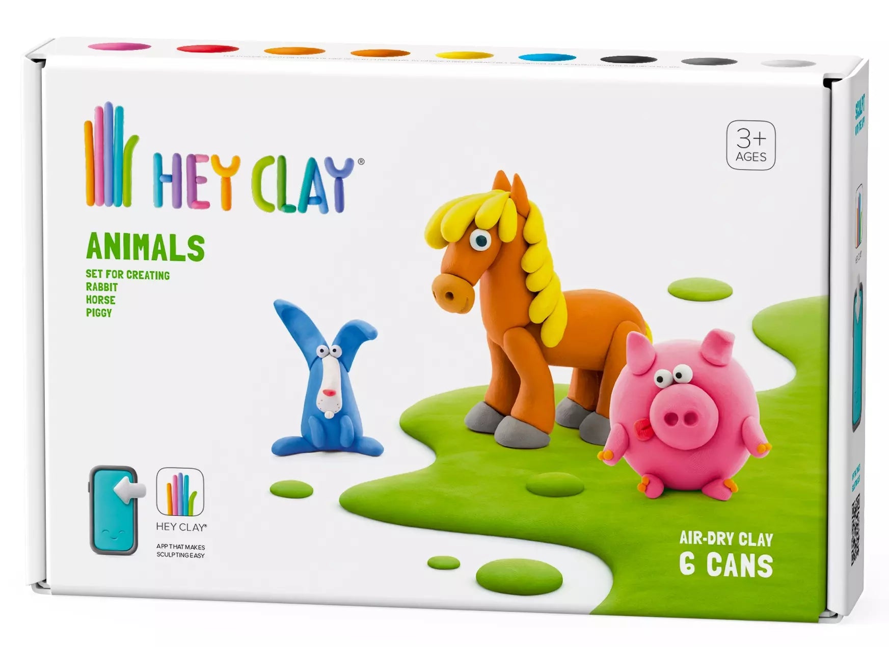 Hey Clay Animals Set-Rabbit Horse & Piggy