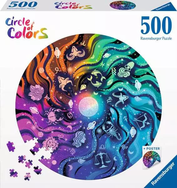 Astrology 500 Piece Round Jigsaw Puzzle