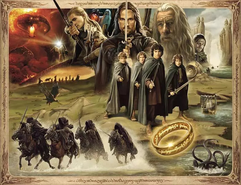 Lord of the Rings Fellowship of the Ring 2000 Piece Jigsaw Puzzle