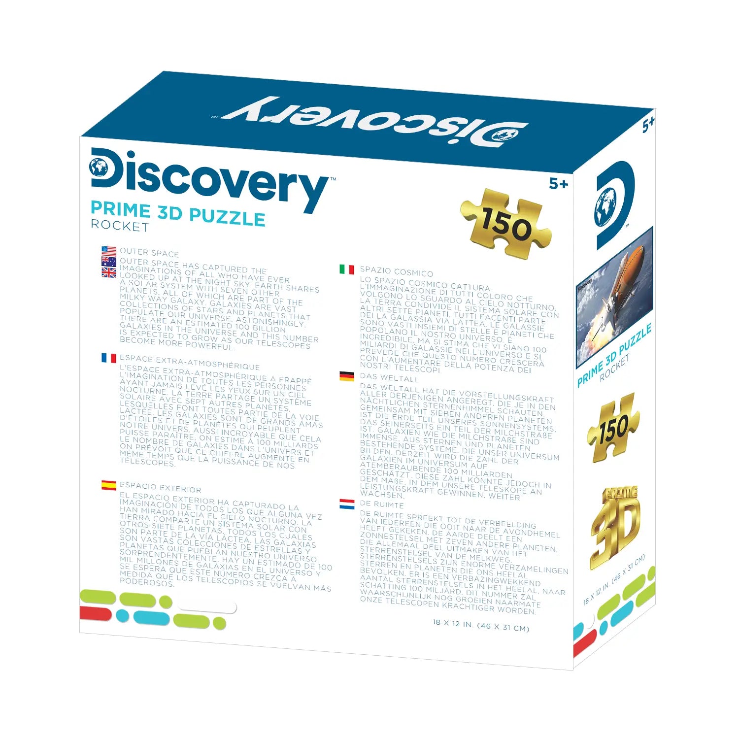 Prime 3D Discovery Rocket 150 Piece Puzzle