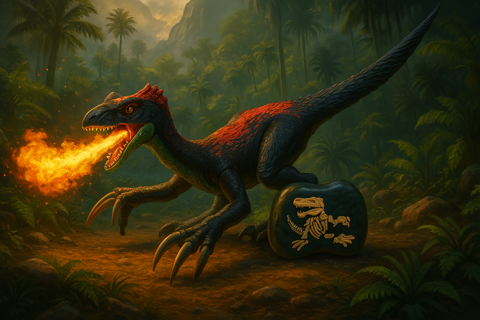 Radio Controlled Dinosaur with Fire