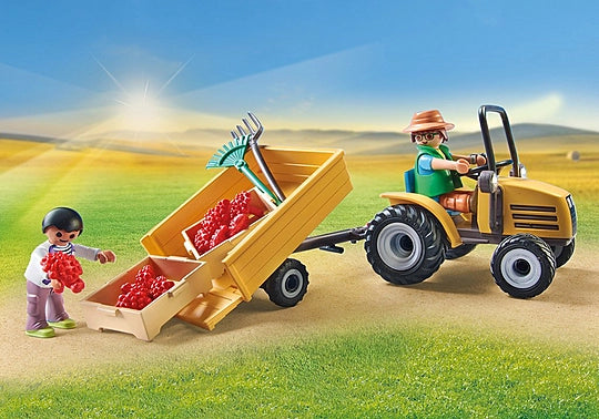 Playmobil Tractor with Trailer and Water Tank