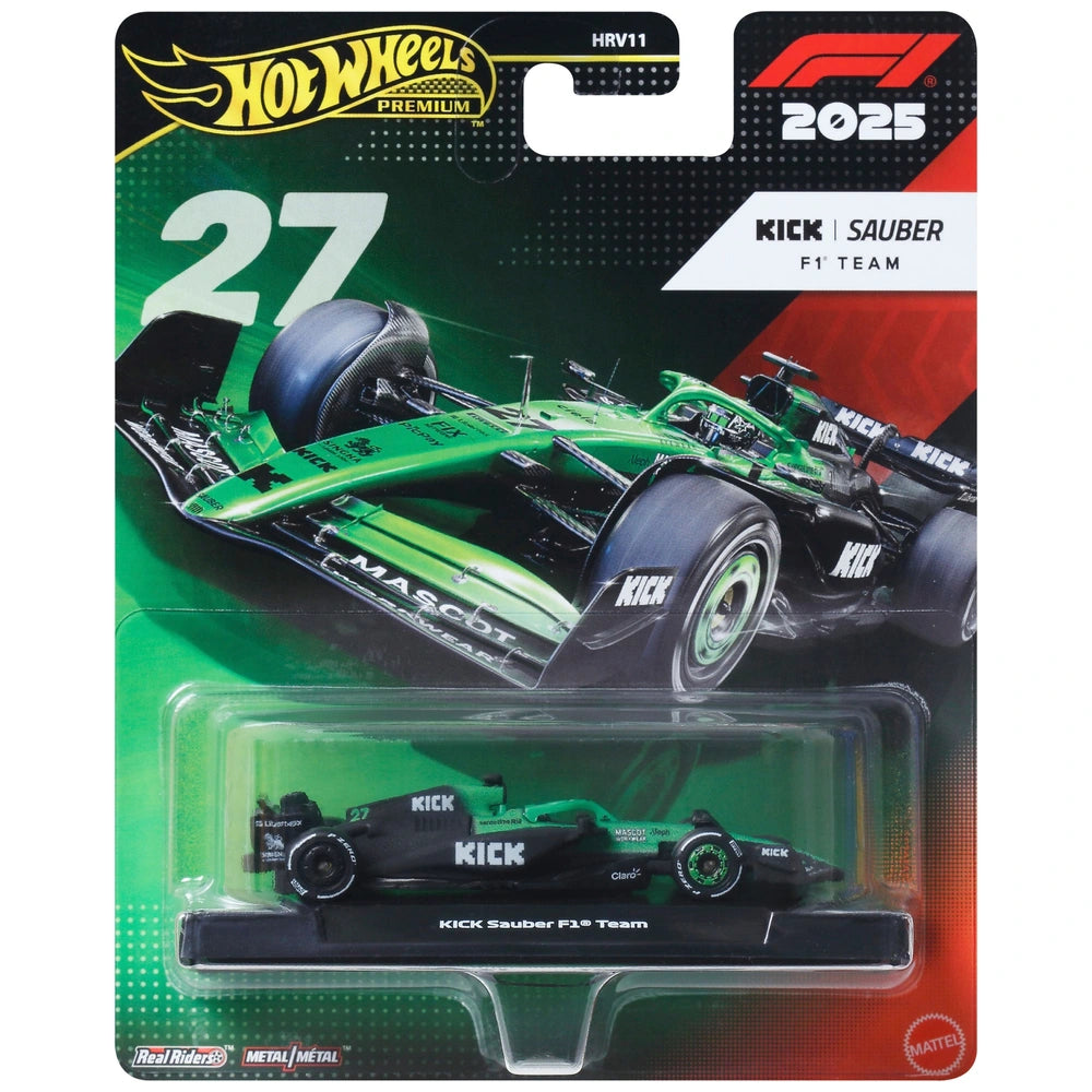 Hot Wheels Premium 2025 Formula 1 Diecast Cars KICK Sauber Team
