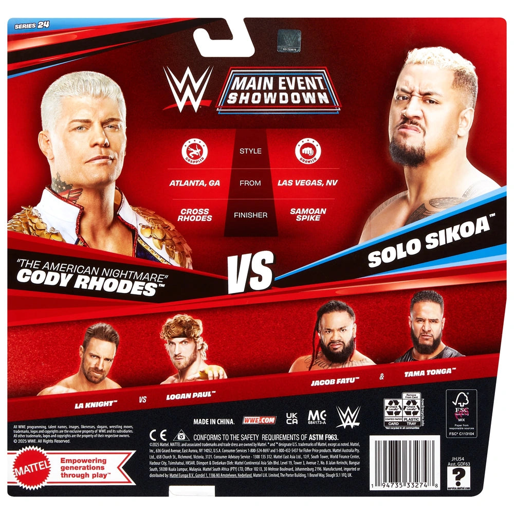 WWE Main Event Showdown Cody Rhodes vs Solo Sikoa