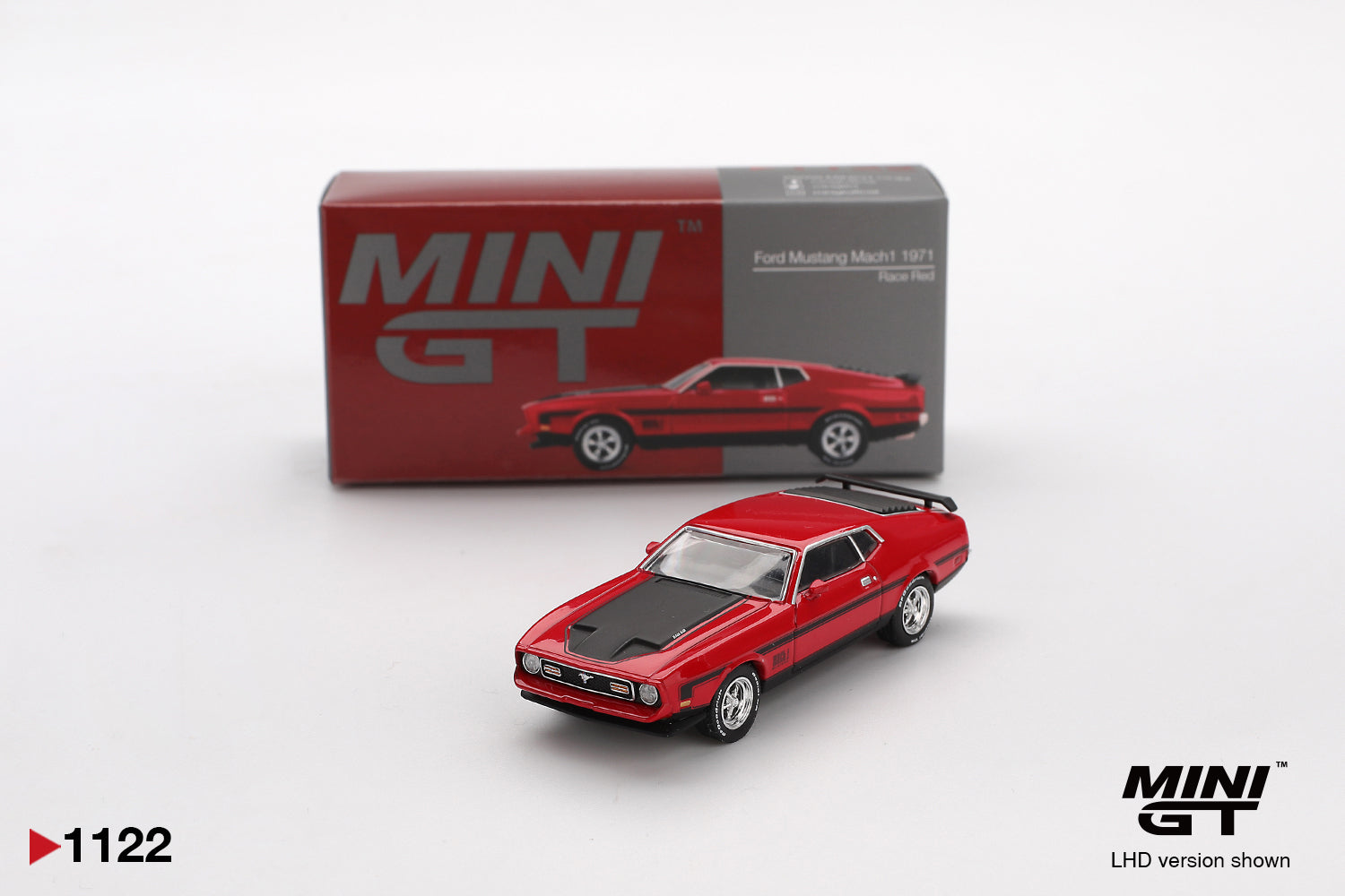 Mini GT Ford Mustang Mach1 1971 Race Red 1:64 Scale