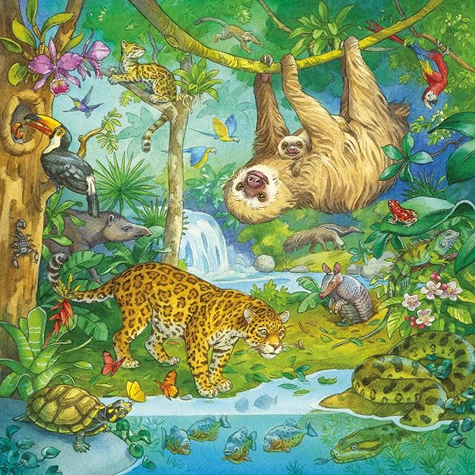 Jungle Fun 3x49 Piece Jigsaw Puzzle