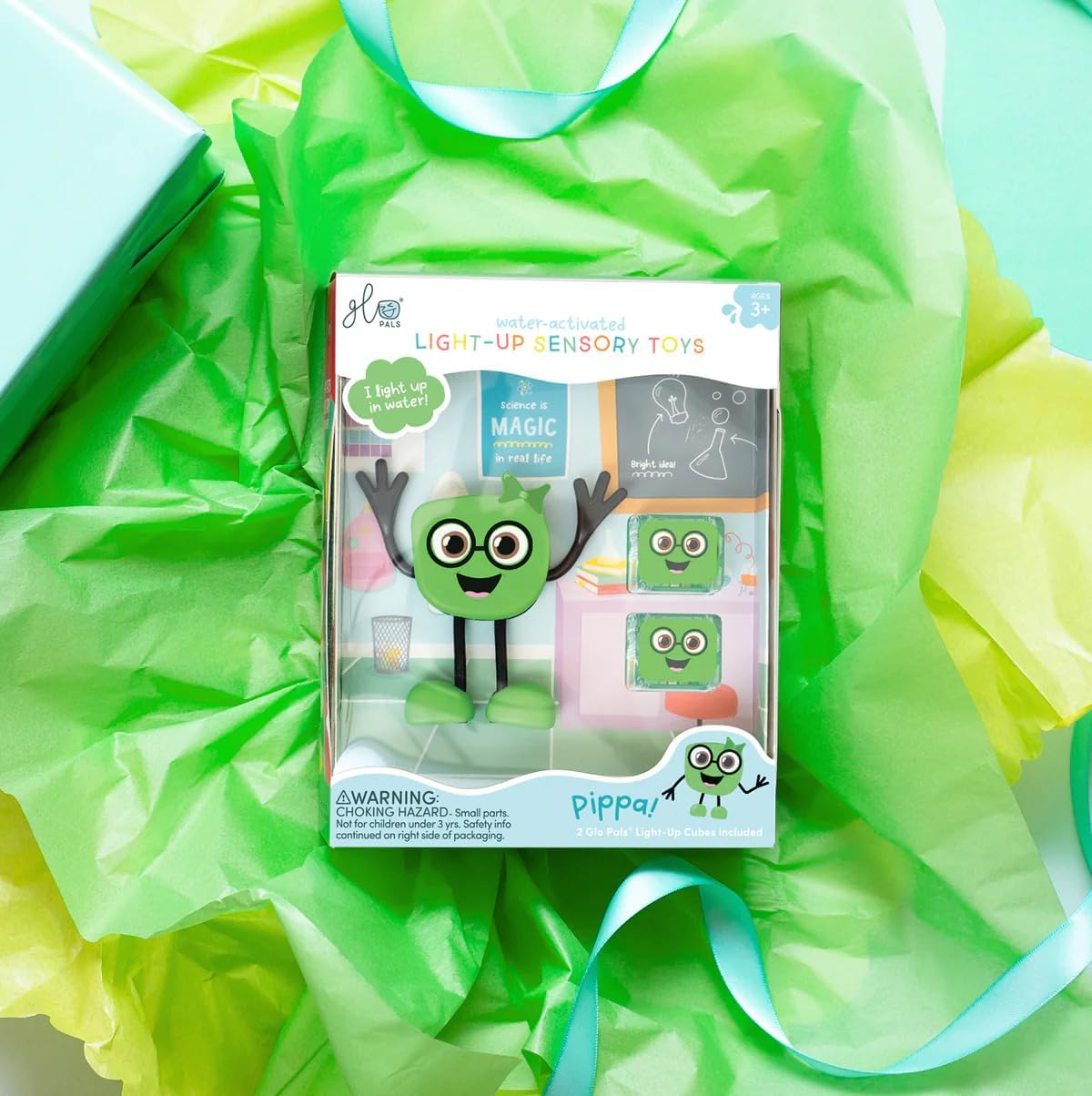 Glo Pals Light Up Sensory Toy Character Pack Green