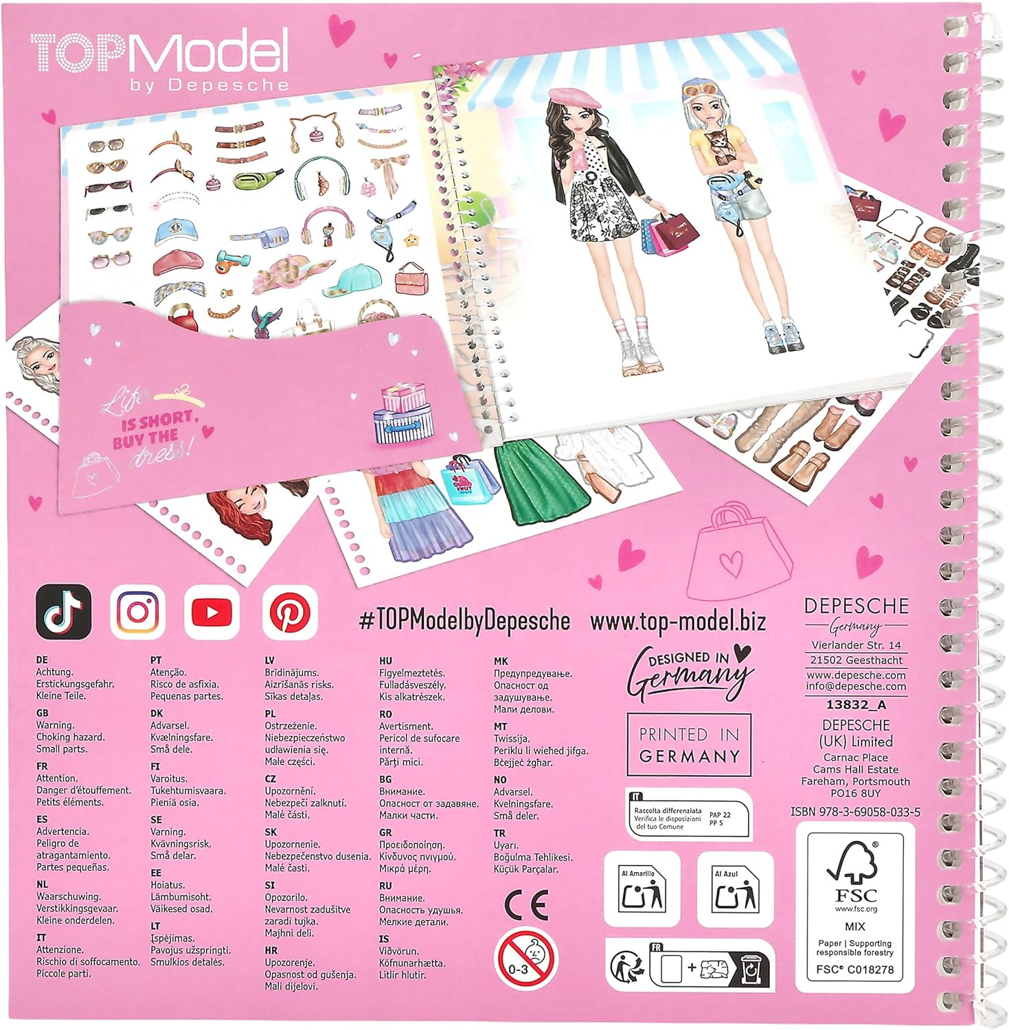 TOPModel Dress Me Up Stickerbook