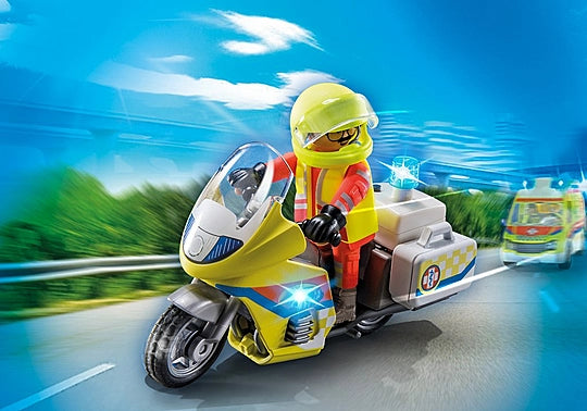 Playmobil Rescue Motorbike with Flashing Lights