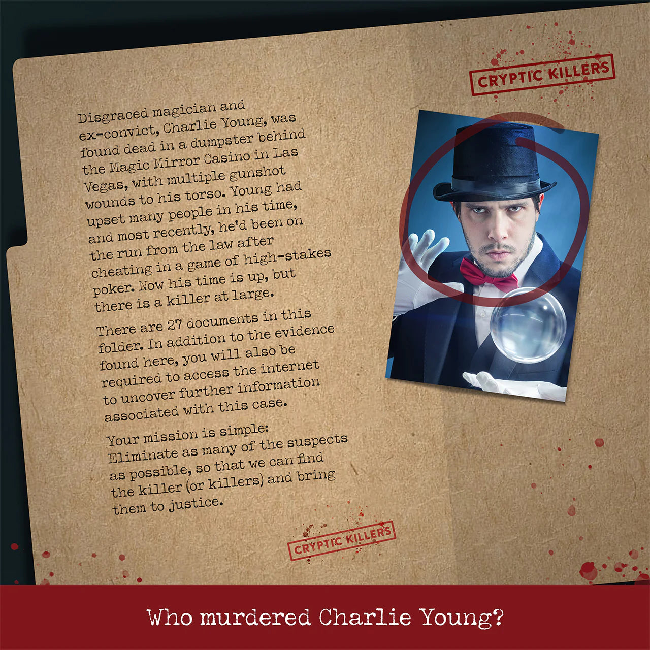 Cryptic Killers - Murder at the Magic Mirror Casino Case File