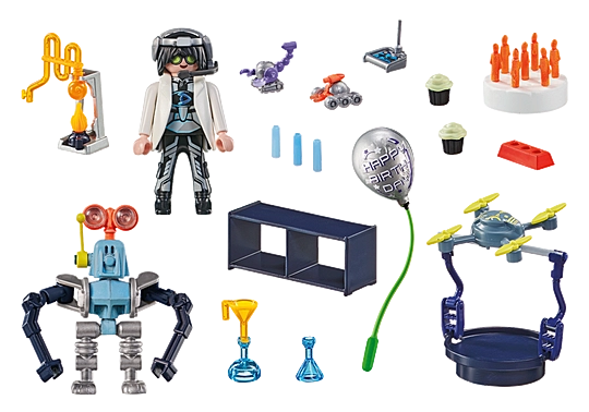 Playmobil Researchers with Robot