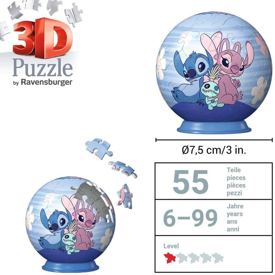 Disney Angel & Friends 54 Piece 3D Puzzle Ball