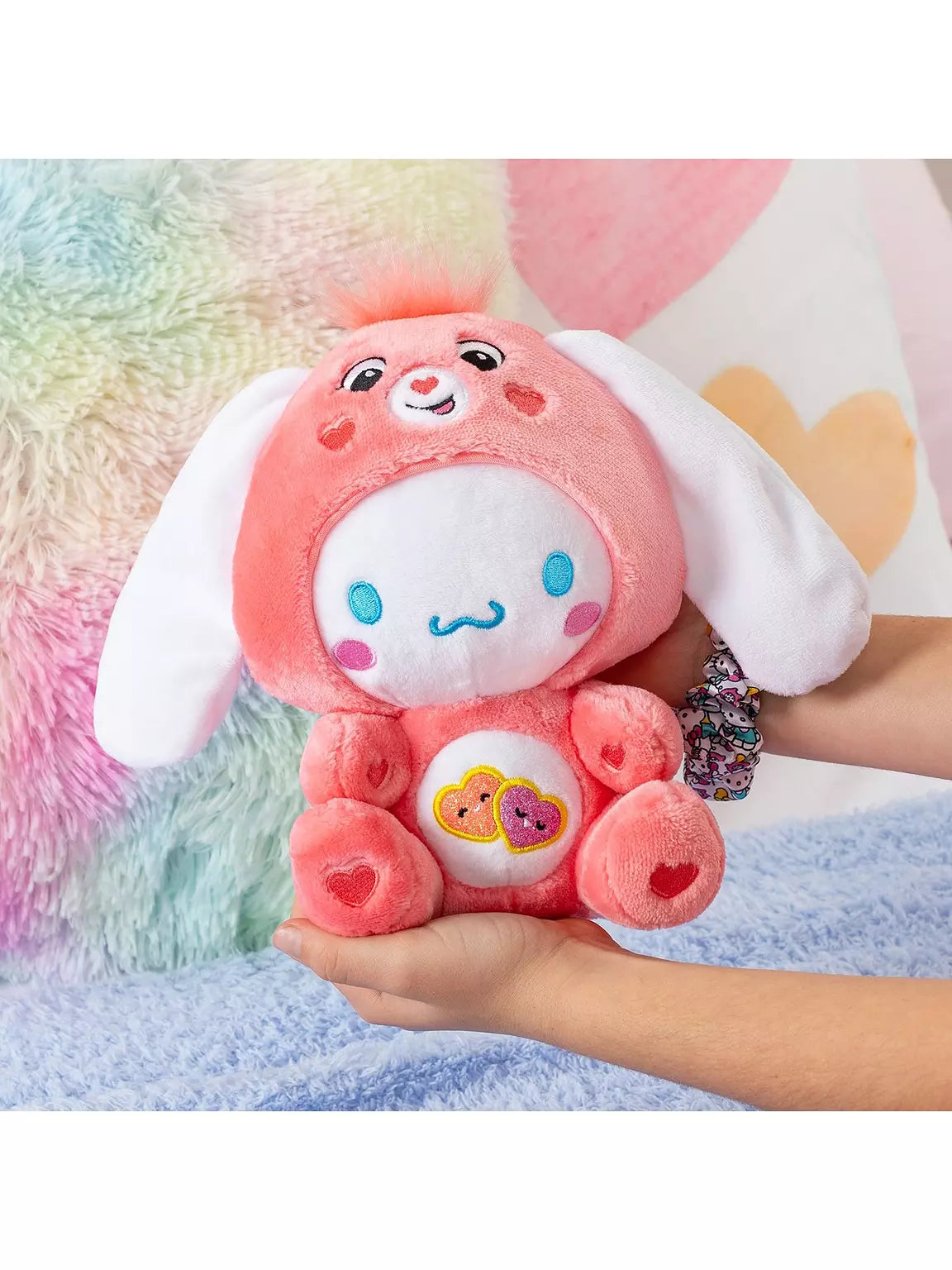 Care Bears x Hello Kitty 22cm Love-a-Lot Bear as Cinnamoroll