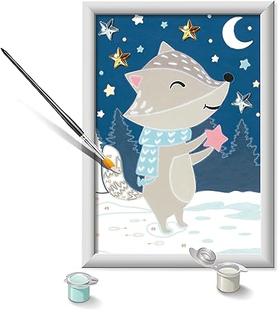 CreArt Paint by Numbers - Cute Badger