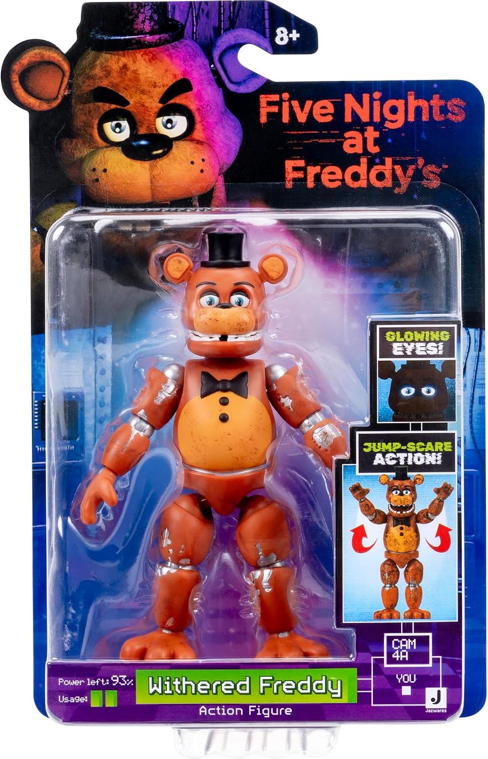 Five Nights at Freddy's Withered Freddy with Glow in The Dark Eyes 12.5cm