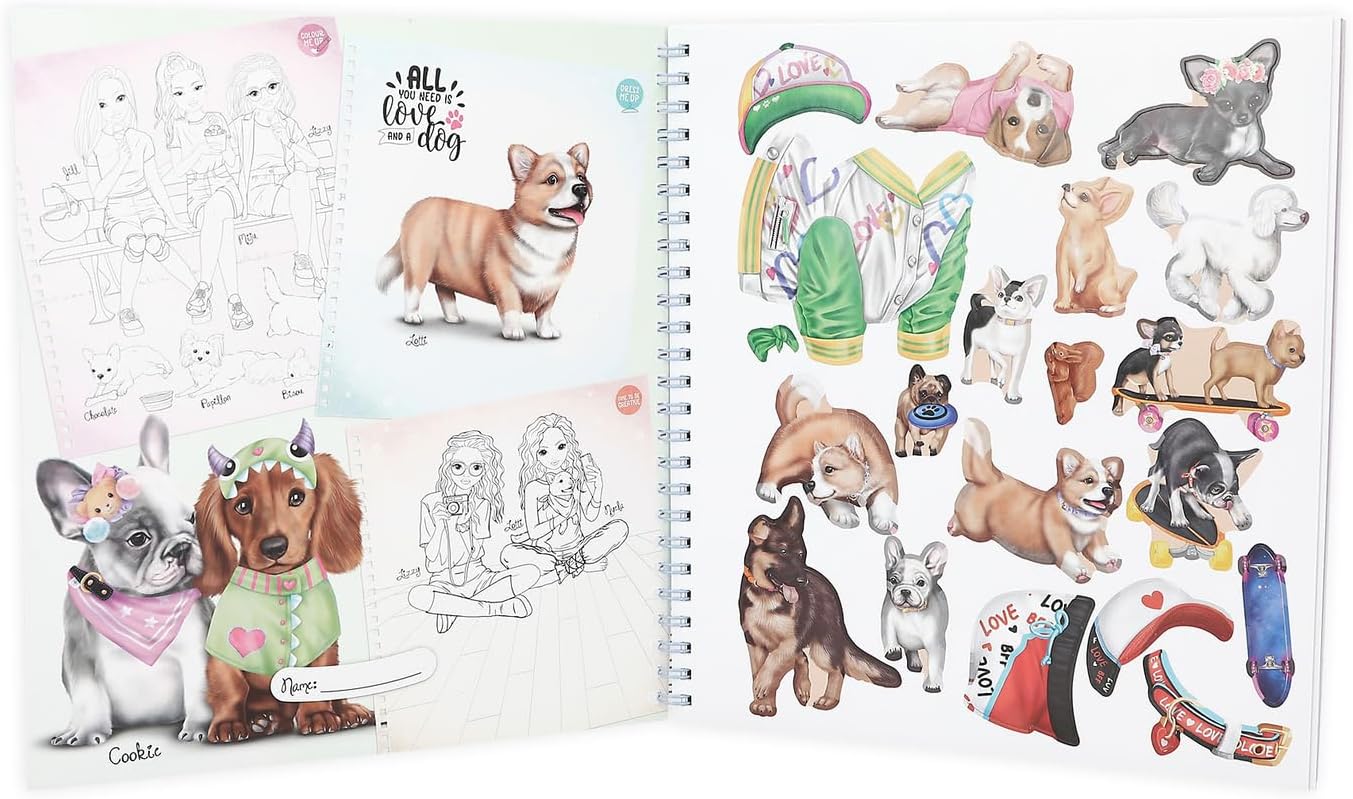 Create Your TOPModel Doggy Colouring Book