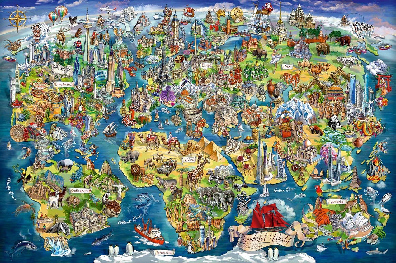 World Map 5000 Piece Jigsaw