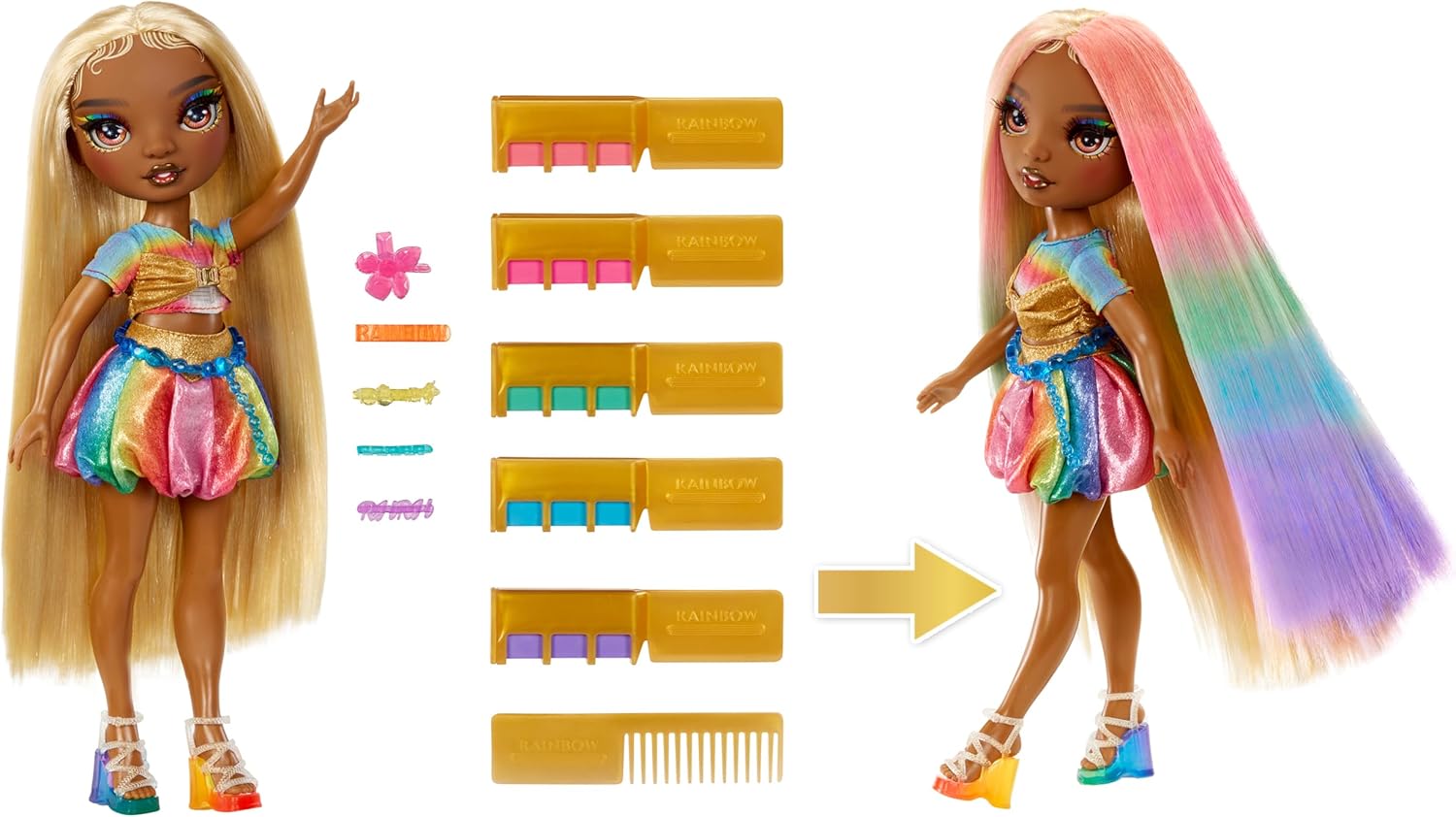 Rainbow High Hair Chalk & Style Meline Luxe Doll