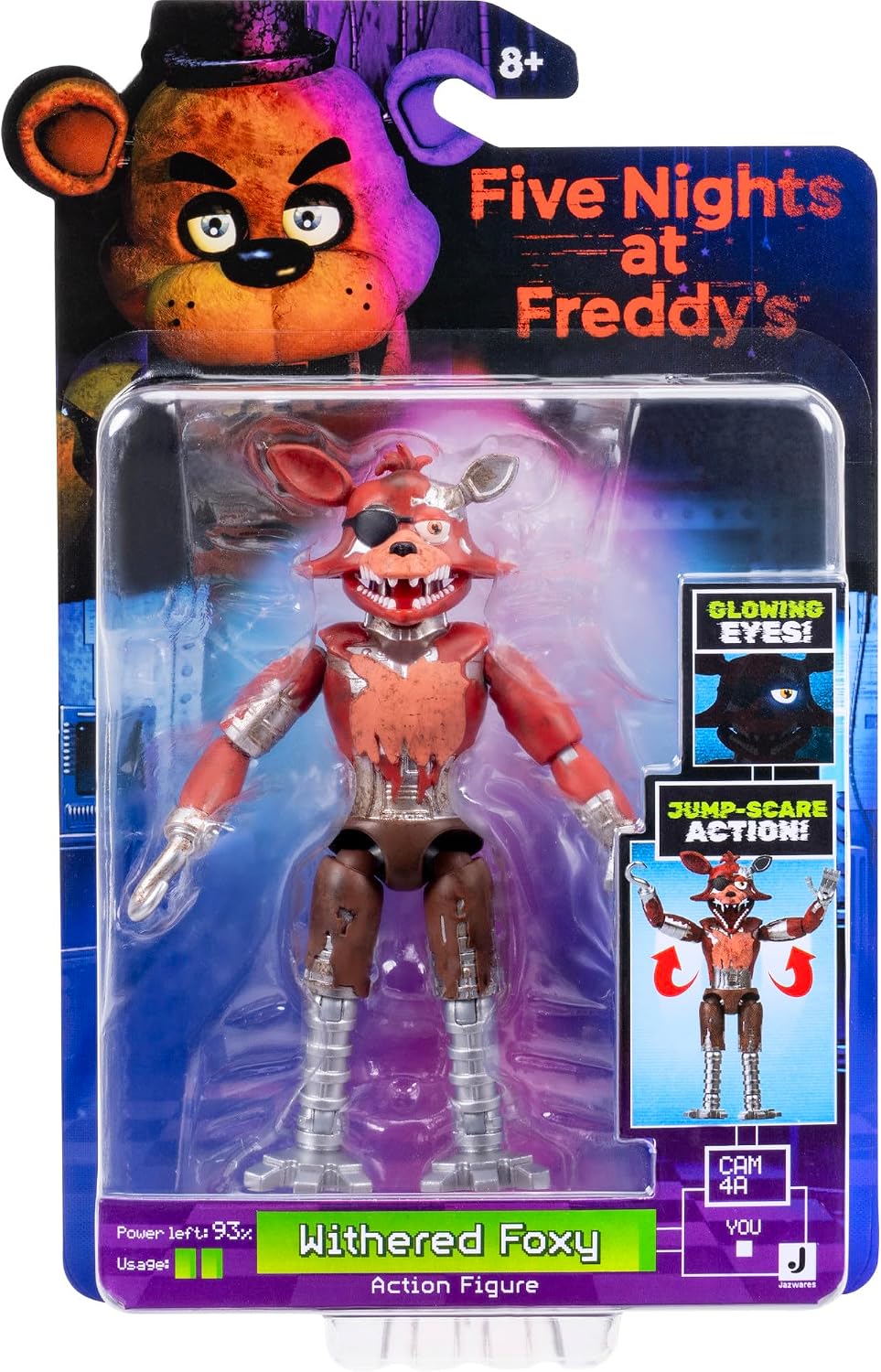 Five Nights at Freddy's Withered Foxy with Glow in The Dark Eyes 12.5cm