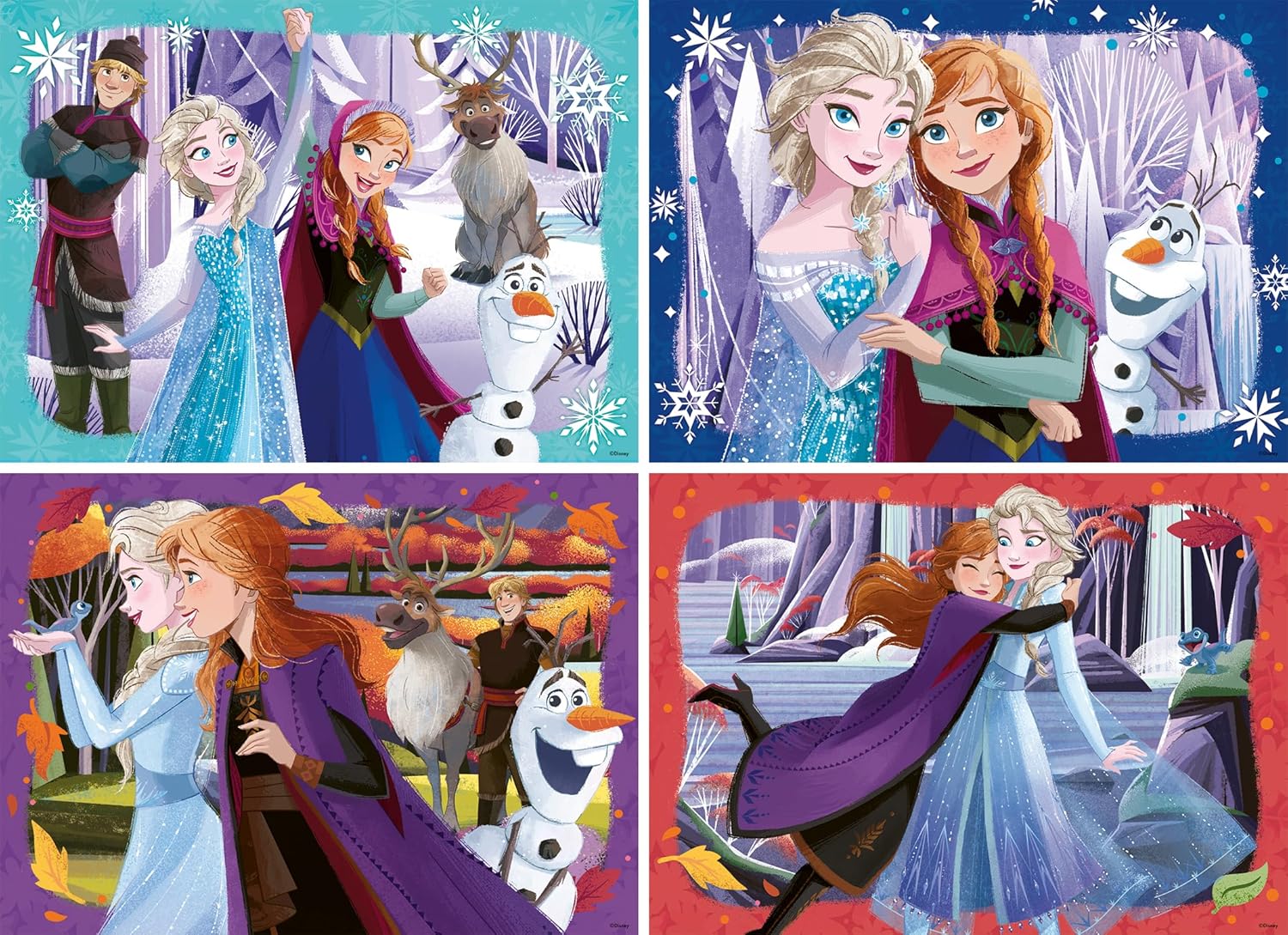 Disney Frozen 4x100 Piece Jigsaw Puzzle