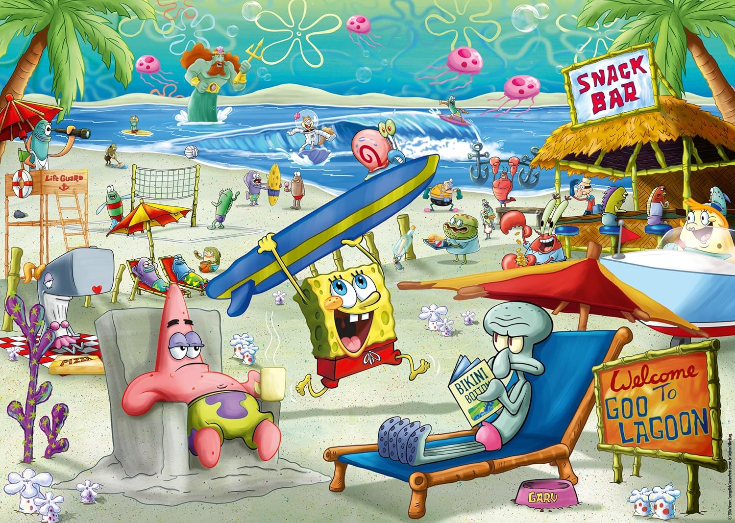 Spongebob Beach Fun 1000 Piece Jigsaw Puzzle